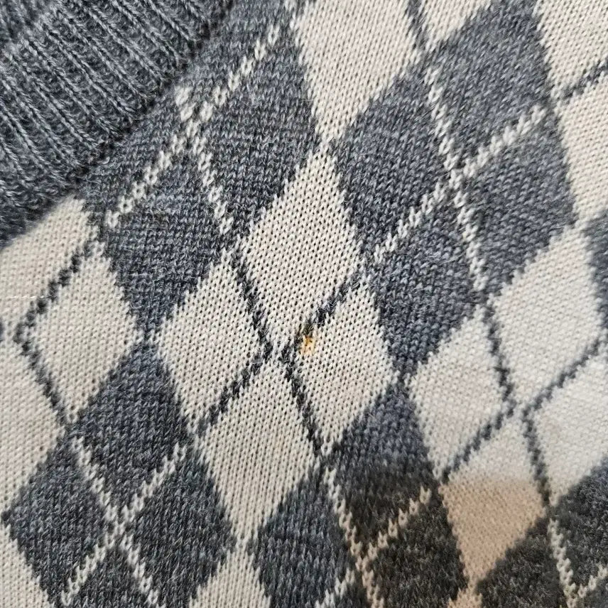 [BUNJANG] Burberry Argyle Pattern Short Sleeve Knit / Burberry 아가일 패턴 반팔 니트