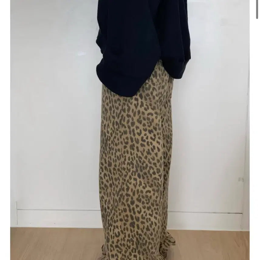 [BUNJANG] Arude Leopard Print Frill Pants / 아루드 호피 프릴 팬츠