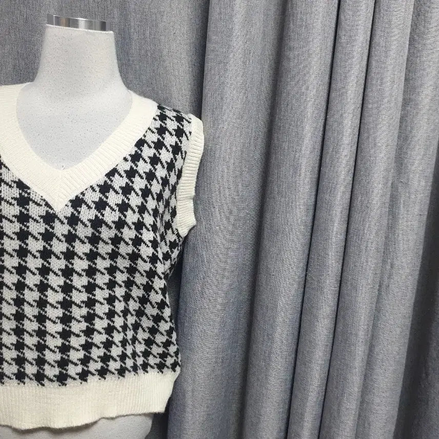 [BUNJANG] Houndstooth Knit Vest / 하운드투스 니트 베스트