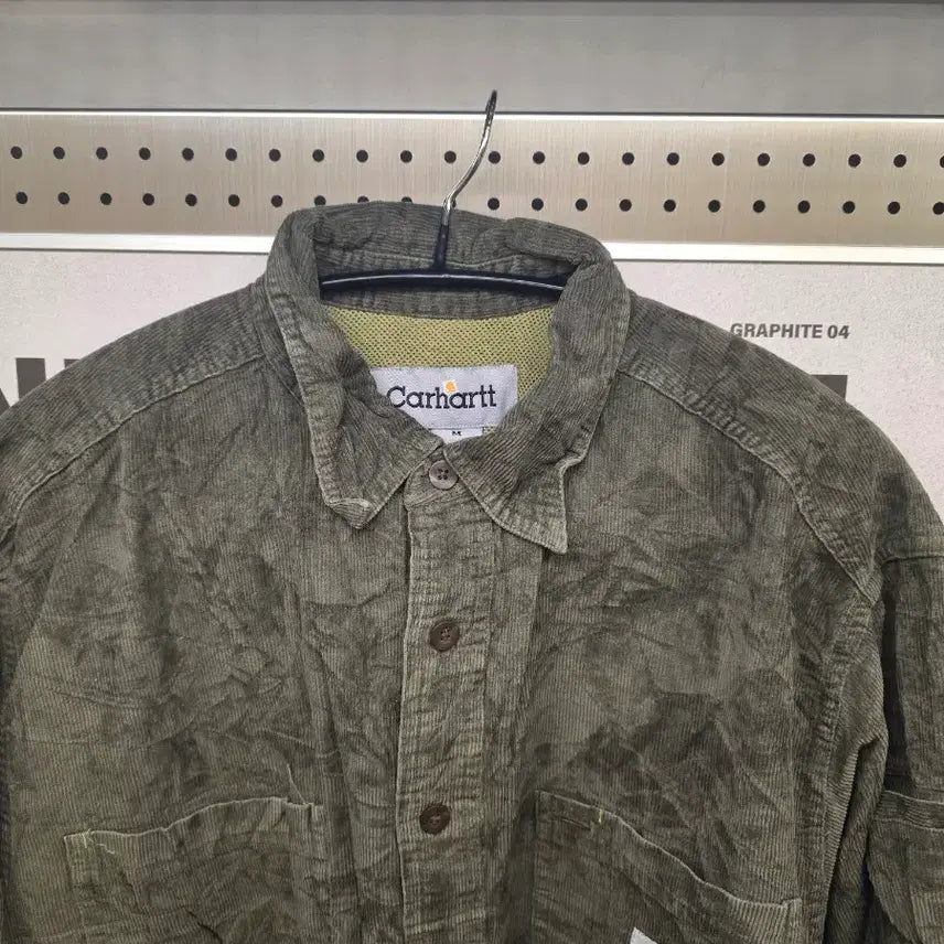 [BUNJANG] Carhartt Corduroy Shirt M Khaki / [봄셔츠]칼하트 코듀로이 셔츠 M 카키