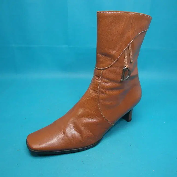 [BUNJANG] MORIS Leather High Heel Ankle Boots / 240/pu6-466/MORIS 천연가죽 하이힐 앵클부츠/구제특별시