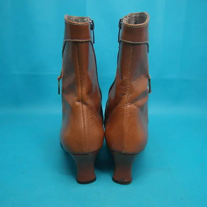 [BUNJANG] MORIS Leather High Heel Ankle Boots / 240/pu6-466/MORIS 천연가죽 하이힐 앵클부츠/구제특별시