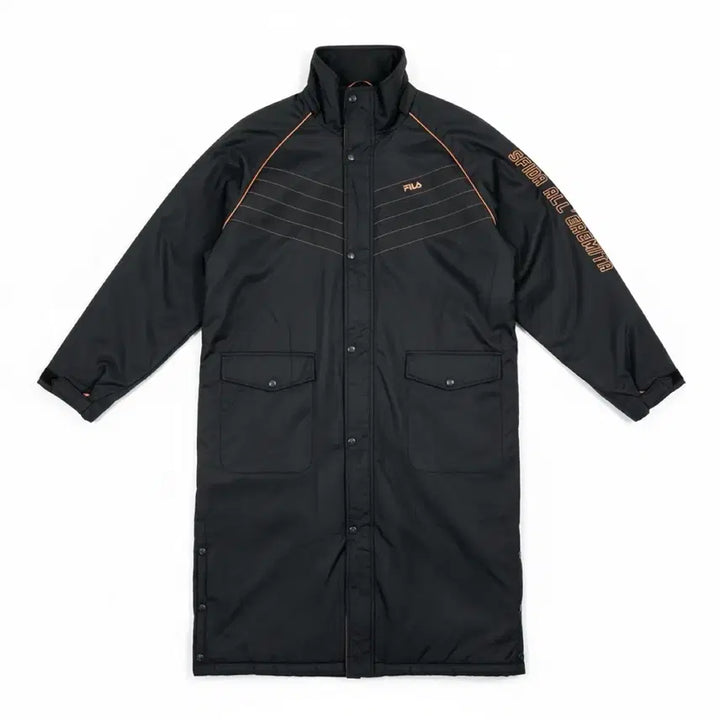 [BUNJANG] FILA Black Long Padded Jacket / 휠라 FILA 블랙 롱 패딩