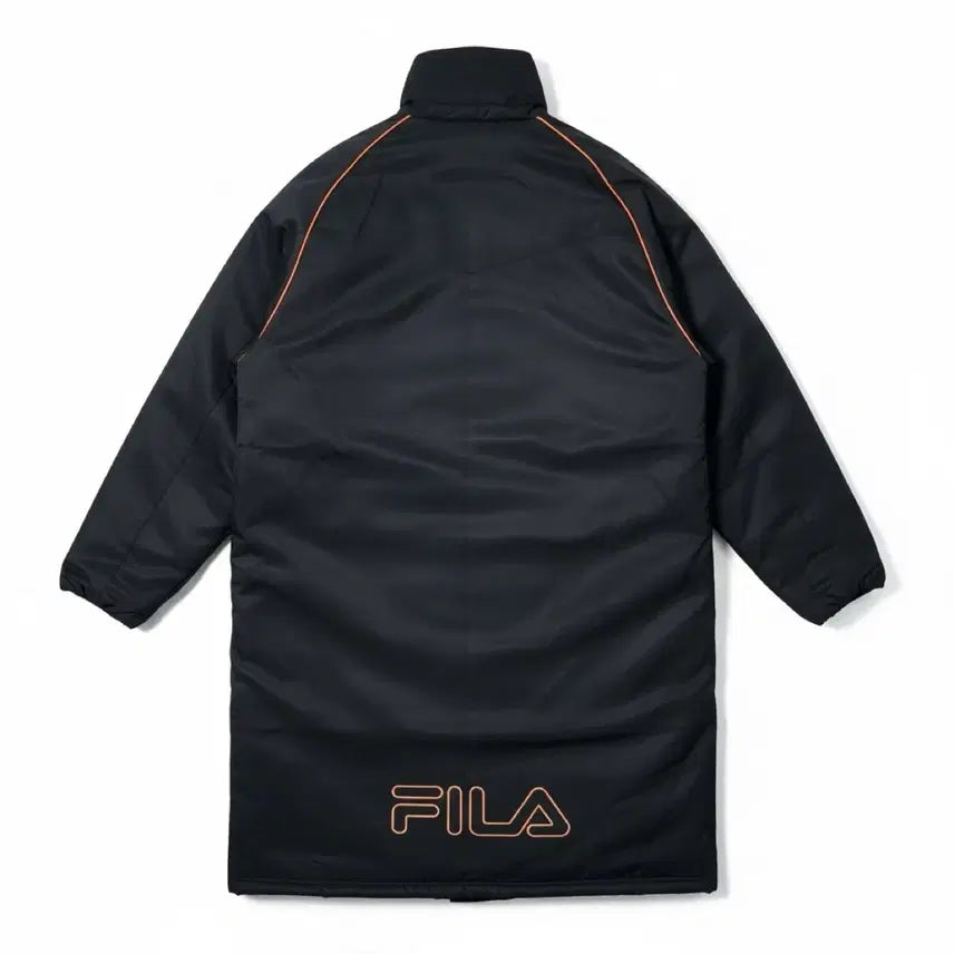 [BUNJANG] FILA Black Long Padded Jacket / 휠라 FILA 블랙 롱 패딩