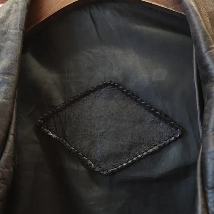 [BUNJANG] Vintage Heavy Leather Rider Jacket 105 / 90s 소가죽 라이더자켓 바이커 라이더 헤비레더 105