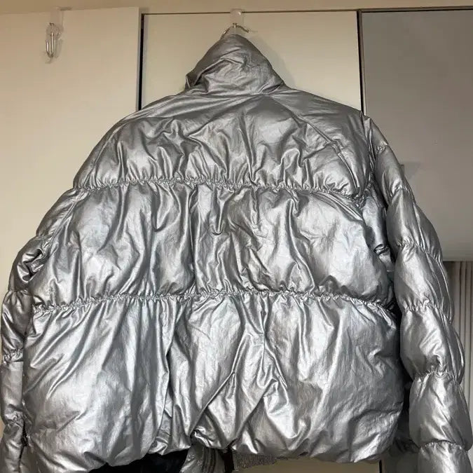 [BUNJANG] Nike Metallic Silver Puffer Jacket / 나이키 메탈릭 실버 푸퍼 패딩