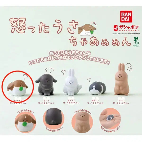 [BUNJANG] Angry Usachaan Rabbit Gachapon Capsule Toy / 화가 난 우사챠아아앙 토끼 캡슐토이 가챠