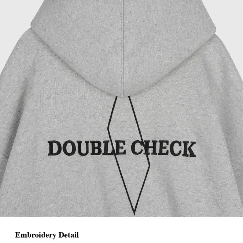 [BUNJANG] Double Check Grey Hoodie / 공용) 후드집업(짚) L그레이회색 더블체크 Double Check