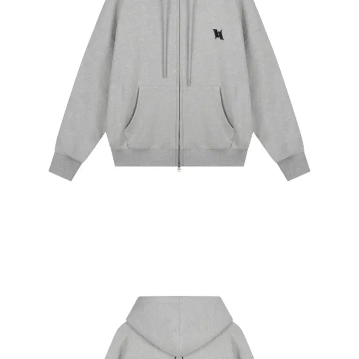 [BUNJANG] Double Check Grey Hoodie / 공용) 후드집업(짚) L그레이회색 더블체크 Double Check