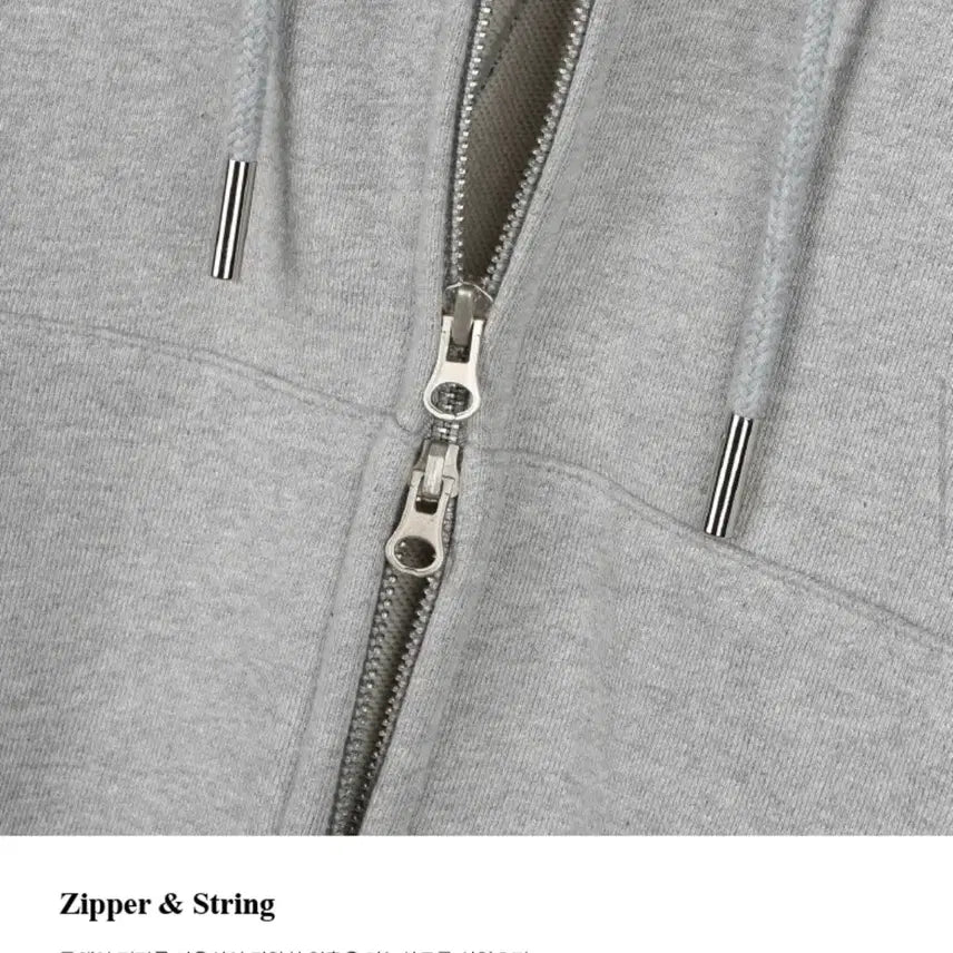 [BUNJANG] Double Check Grey Hoodie / 공용) 후드집업(짚) L그레이회색 더블체크 Double Check