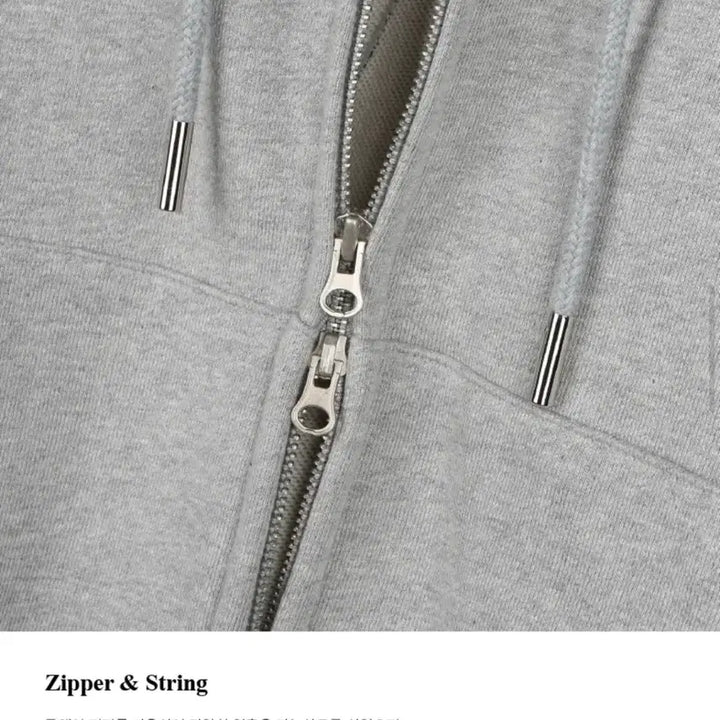 [BUNJANG] Double Check Grey Hoodie / 공용) 후드집업(짚) L그레이회색 더블체크 Double Check