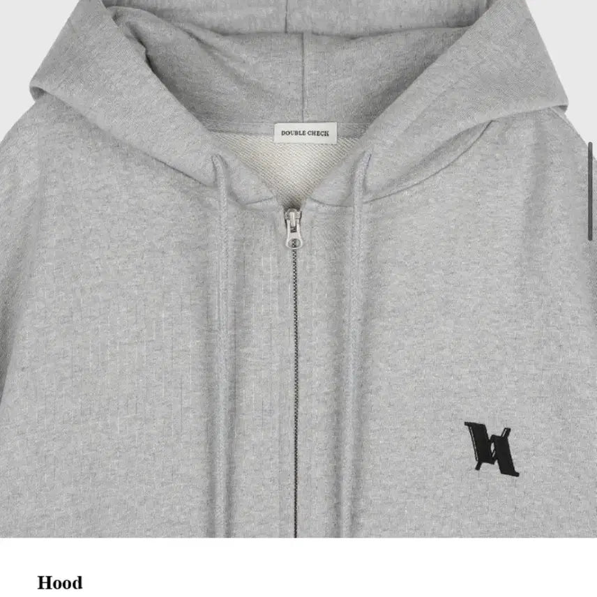 [BUNJANG] Double Check Grey Hoodie / 공용) 후드집업(짚) L그레이회색 더블체크 Double Check