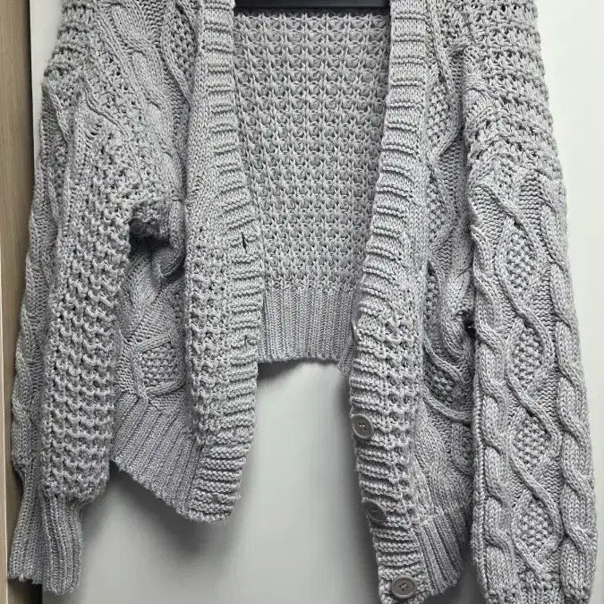 [BUNJANG] LeShop Loose Fit Cable Knit Cardigan / 르샵 루즈핏 가디건 f