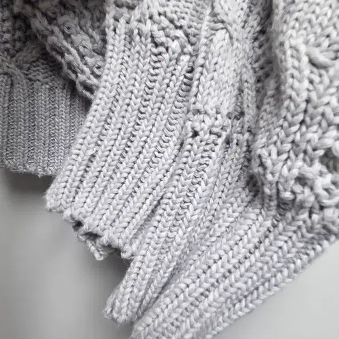 [BUNJANG] LeShop Loose Fit Cable Knit Cardigan / 르샵 루즈핏 가디건 f
