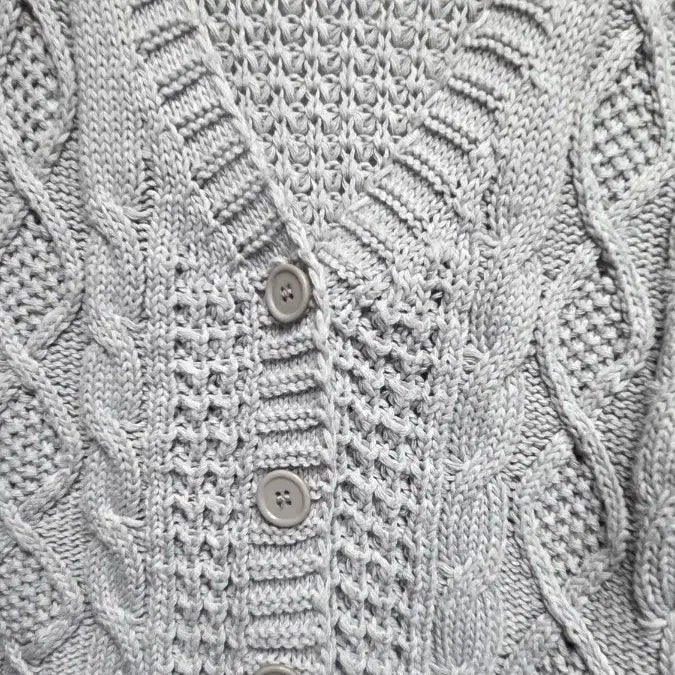[BUNJANG] LeShop Loose Fit Cable Knit Cardigan / 르샵 루즈핏 가디건 f
