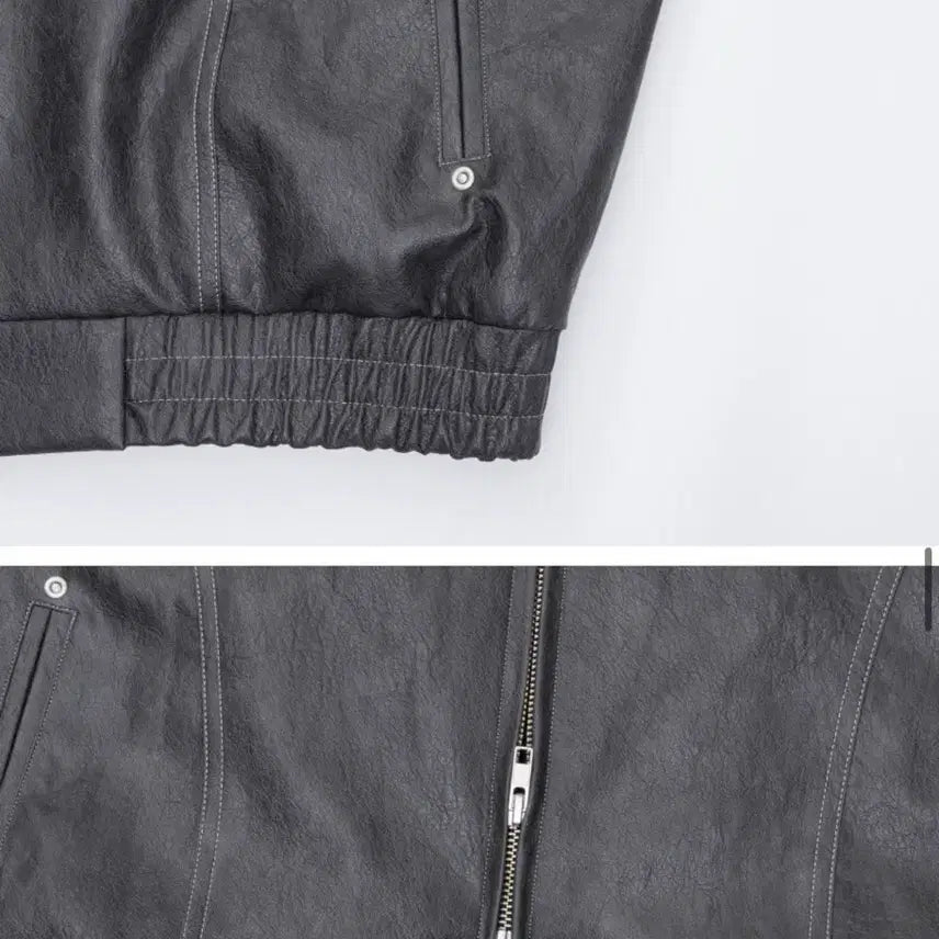[BUNJANG] Vaup Leather Blouson Jacket / 바우프 레더블루종자켓