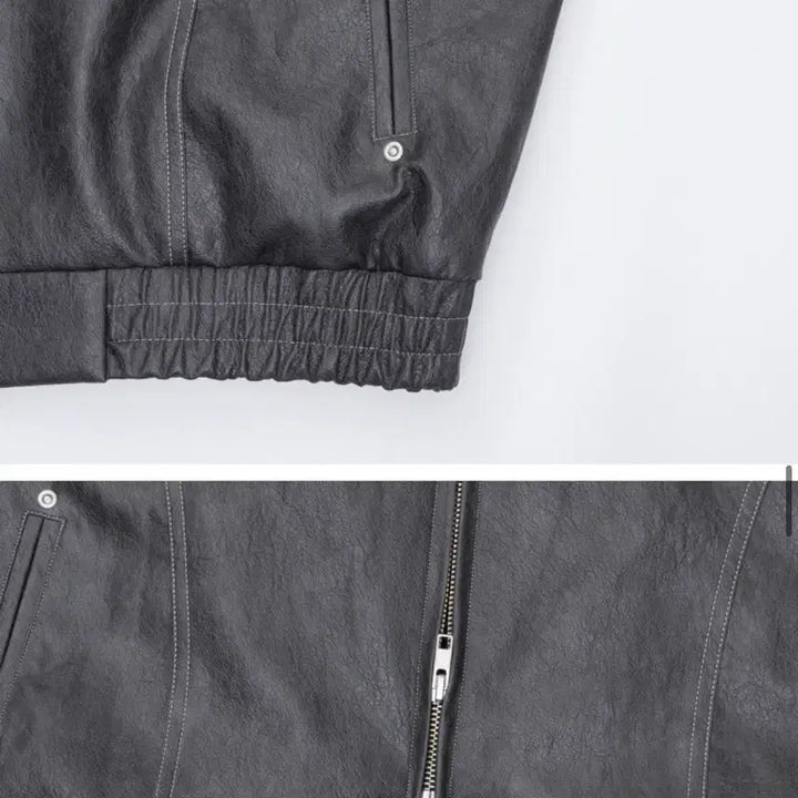 [BUNJANG] Vaup Leather Blouson Jacket / 바우프 레더블루종자켓