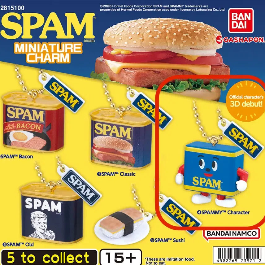 [BUNJANG] Bandai Gashapon Spam Miniature Keychain Character / [미개봉] 스팸 미니어처 키링/ 캐릭터