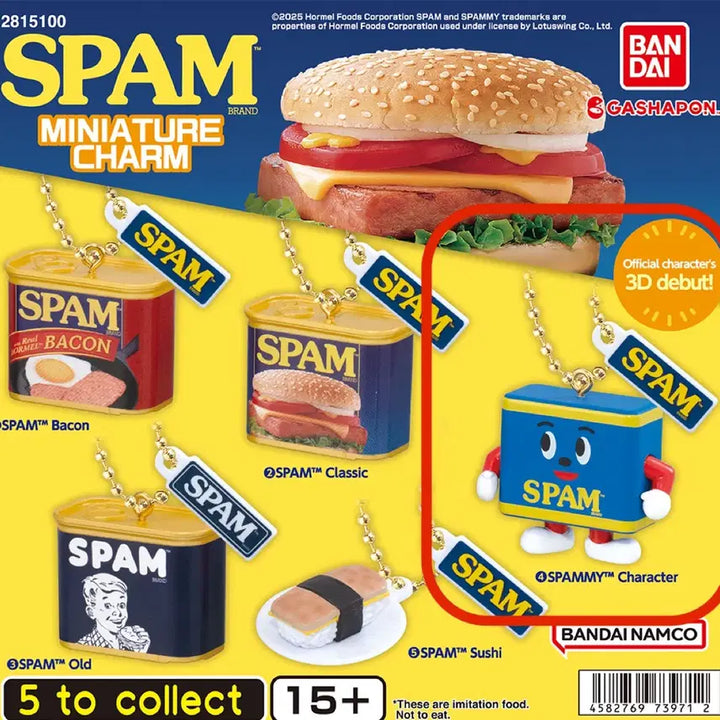 [BUNJANG] Bandai Gashapon Spam Miniature Keychain Character / [미개봉] 스팸 미니어처 키링/ 캐릭터