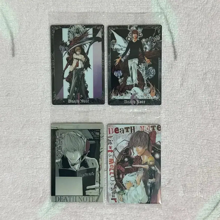 [BUNJANG] Death Note Light Ryuk Near Mello Illustration Wafer Card Bundle Set / 데스노트 라이토 류크 니아 멜로 원화 웨하스 카드 미개봉 일괄