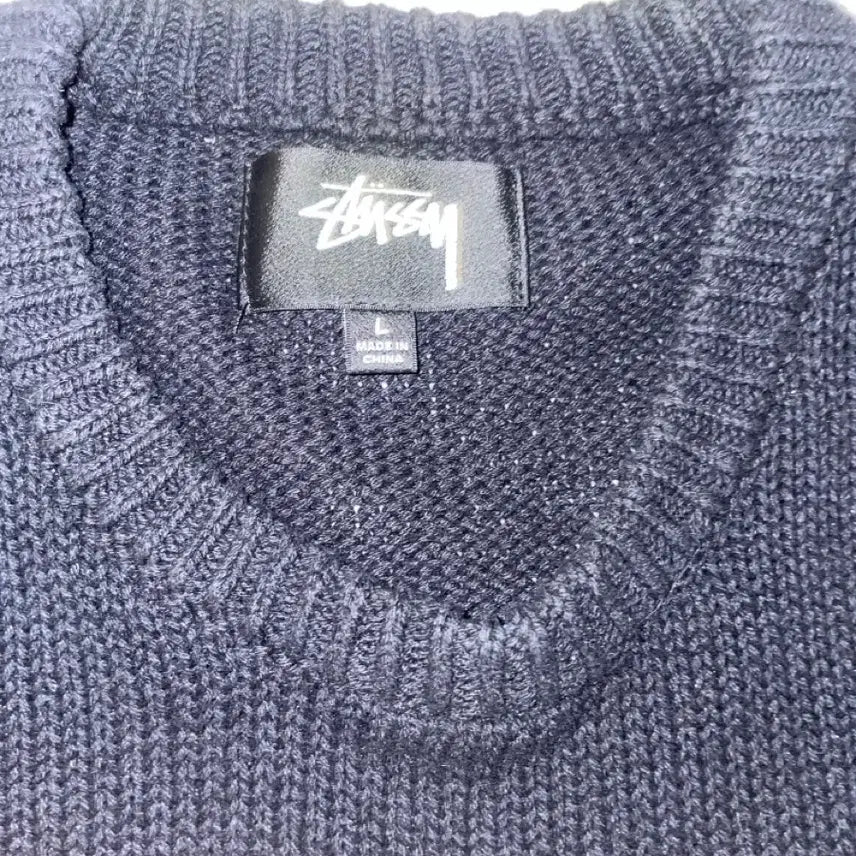[BUNJANG] Stussy Surf Team Sweater Black / 스투시 서프 팀 스웨터 블랙