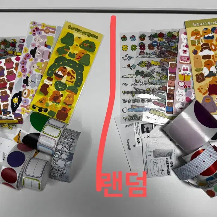 [BUNJANG] Cute Diary Deco Split Set / 4번) 캐릭터 귀여운 다꾸 소분세트