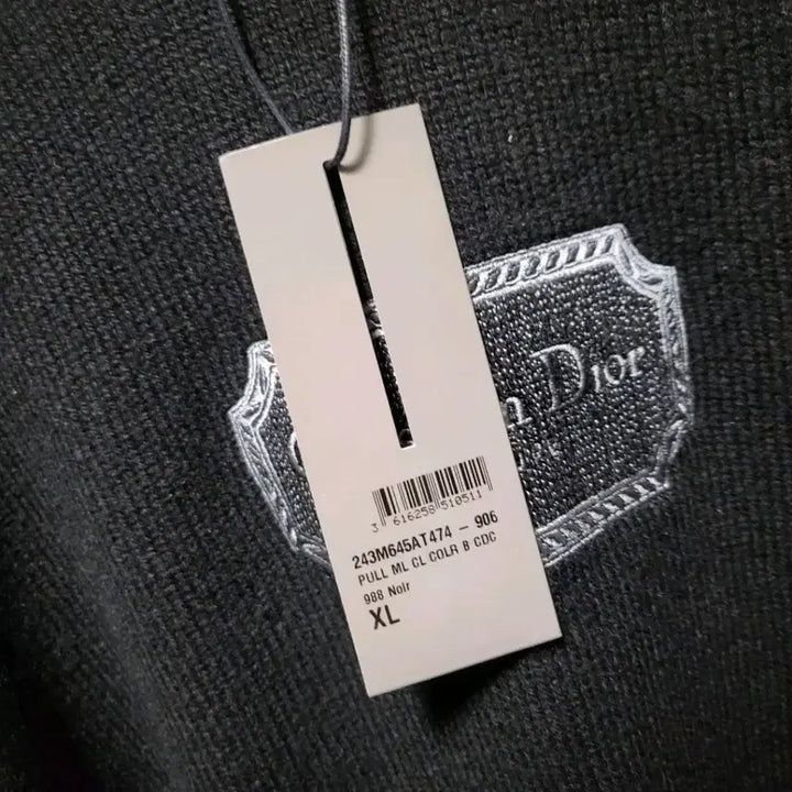 [BUNJANG] Dior Couture Embroidered Logo Cashmere Knit Sweater / [새상품급] XL / 디올 꾸뛰르 자수 로고 캐시미어 니트