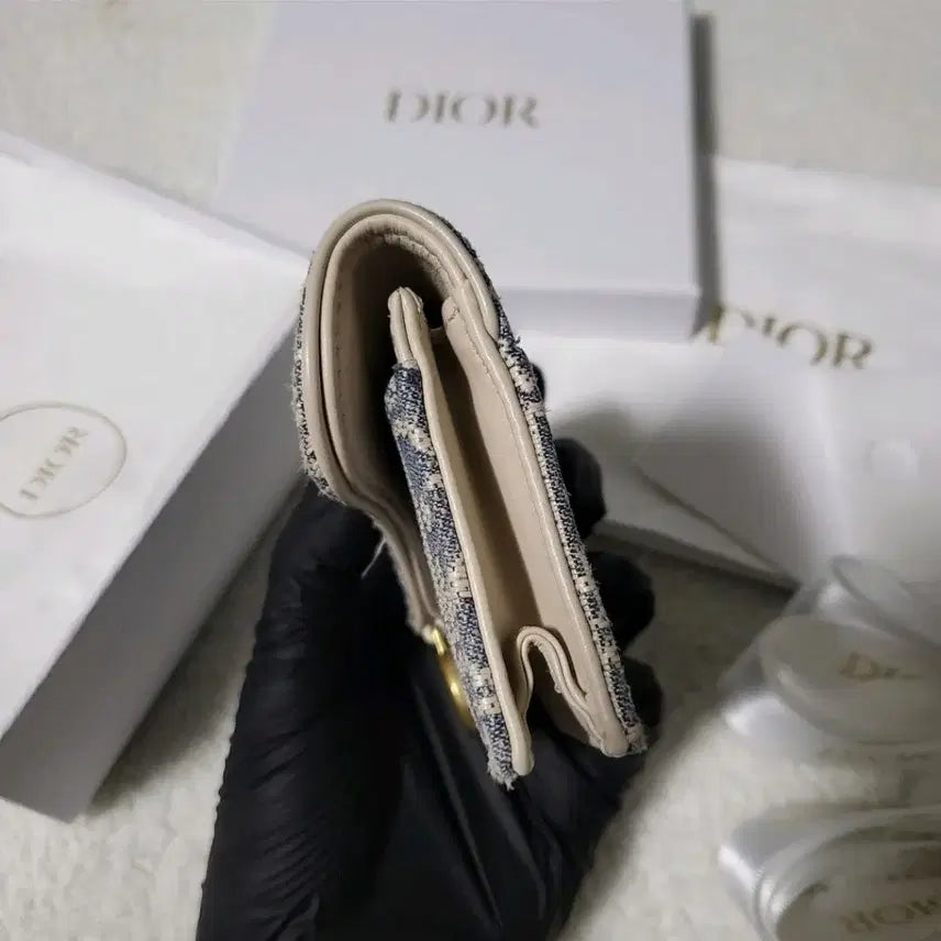 [BUNJANG] Dior Oblique Saddle Card Wallet - Light Biscuit / [25년식/한정판] 디올 오블리크 새들 카드지갑 라이트 비스킷