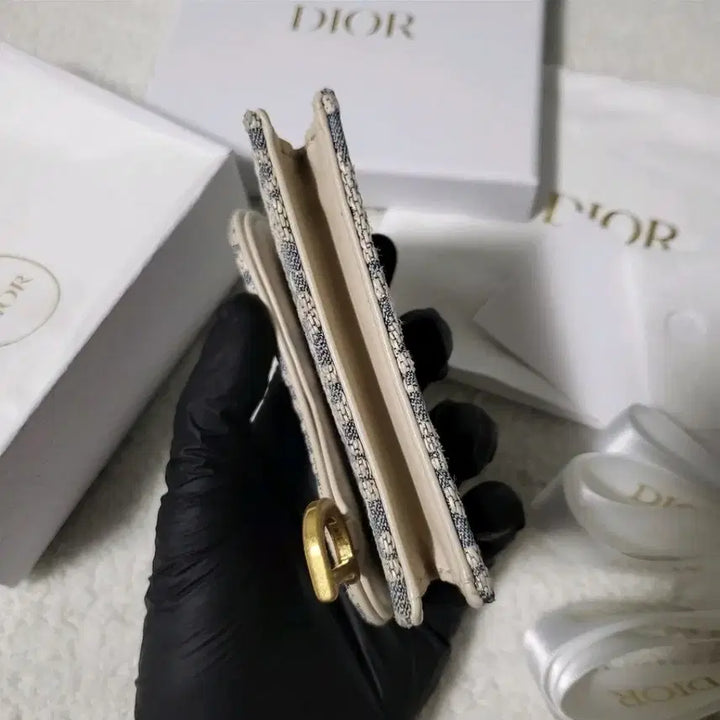 [BUNJANG] Dior Oblique Saddle Card Wallet - Light Biscuit / [25년식/한정판] 디올 오블리크 새들 카드지갑 라이트 비스킷
