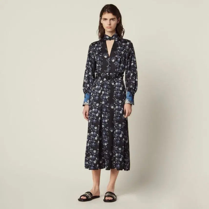 [BUNJANG] Sandro Patterned Long Dress / sandro 산드로 패턴 롱원피스 55