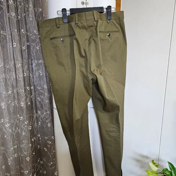 [BUNJANG] Caruso Olive Chino Pants / 카루소 (CRSO) 올리브 치노팬츠 / 38 인치