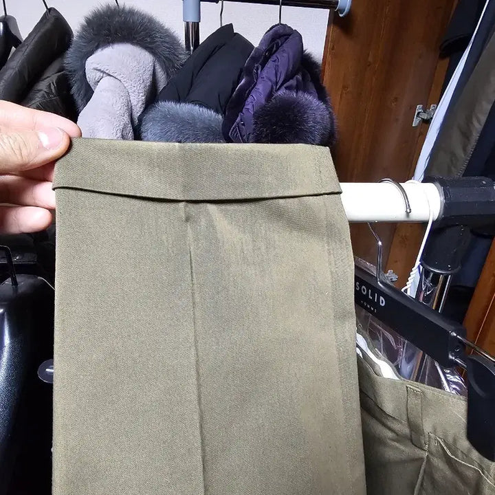 [BUNJANG] Caruso Olive Chino Pants / 카루소 (CRSO) 올리브 치노팬츠 / 38 인치