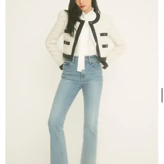 [BUNJANG] Avoavo Hanabo No.17 Tweed Jacket Ivory / 아보아보 하나보 no.17 트위드 자켓 아이보리 수지자켓 하객룩 오피스룩