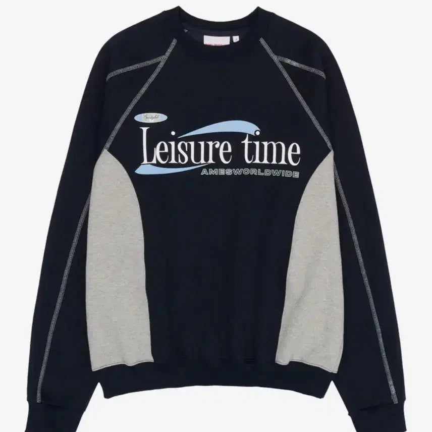 [BUNJANG] A.M.E.S. Navy Leisure Time Sweatshirt / 아메스 네이비 맨투맨
