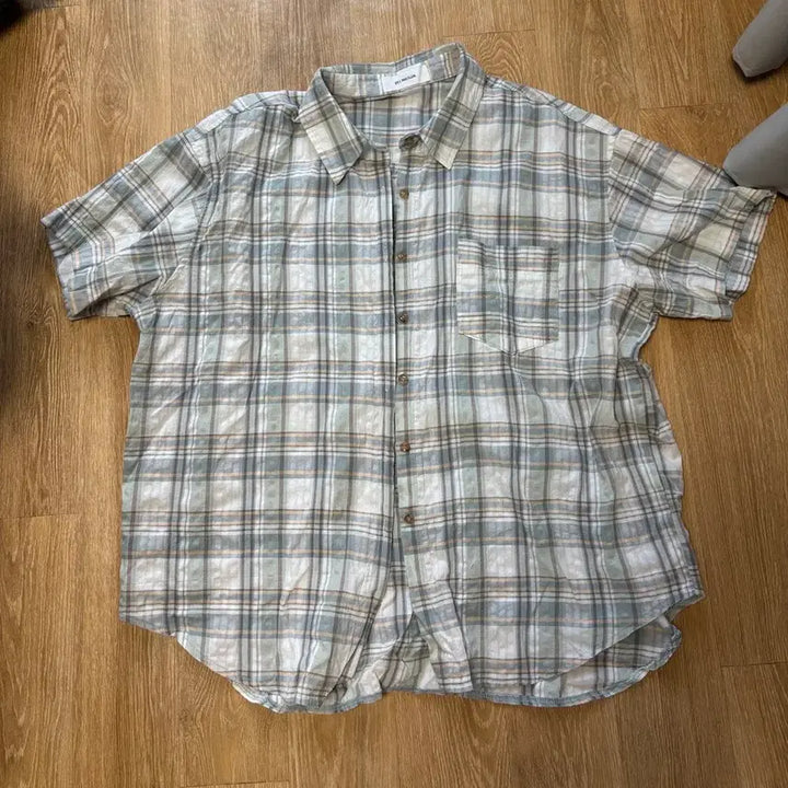 [BUNJANG] MaybeBaby Checkered Short-Sleeved Shirt / 메이비베이비 구매 반팔 체크남방