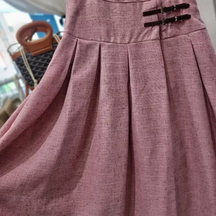 [BUNJANG] Dabagirl Pink Tweed Pleated Skirt / 다바걸 핑크 트위드 플리츠 스커트 S