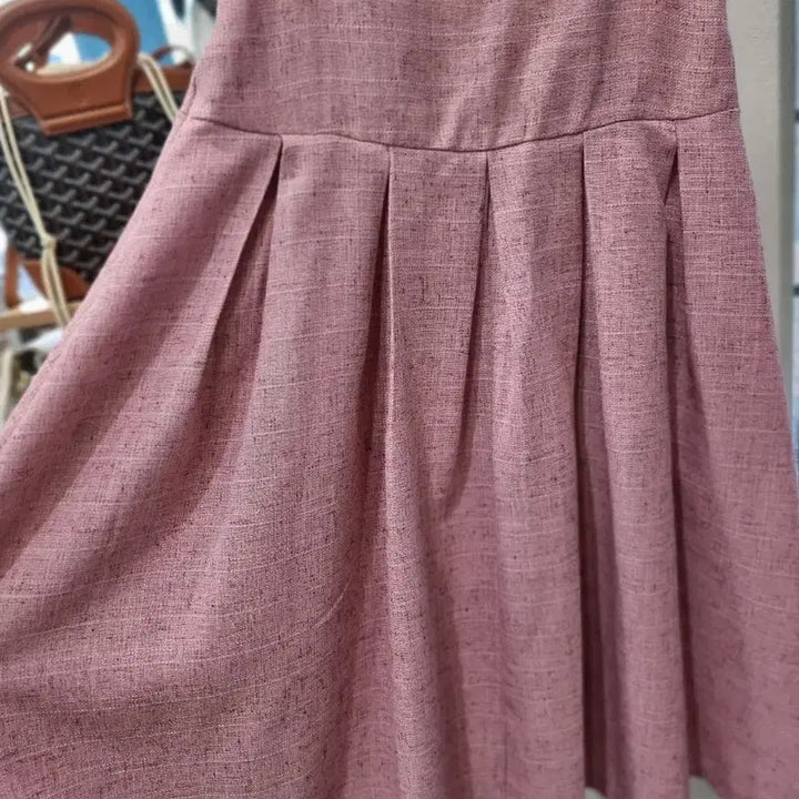 [BUNJANG] Dabagirl Pink Tweed Pleated Skirt / 다바걸 핑크 트위드 플리츠 스커트 S