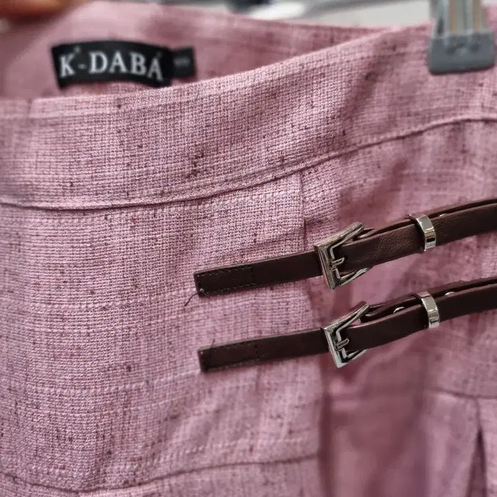 [BUNJANG] Dabagirl Pink Tweed Pleated Skirt / 다바걸 핑크 트위드 플리츠 스커트 S