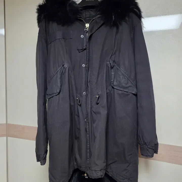[BUNJANG] Mr &amp; Mrs Furs Parka Black M / 미스터 앤 미세스 퍼 야상 블랙 M