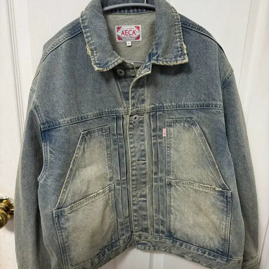 [BUNJANG] Aeka White Denim Work Jacket Blue M / 에이카화이트 데님 워크 자켓 블루 M