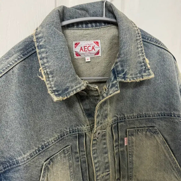 [BUNJANG] Aeka White Denim Work Jacket Blue M / 에이카화이트 데님 워크 자켓 블루 M