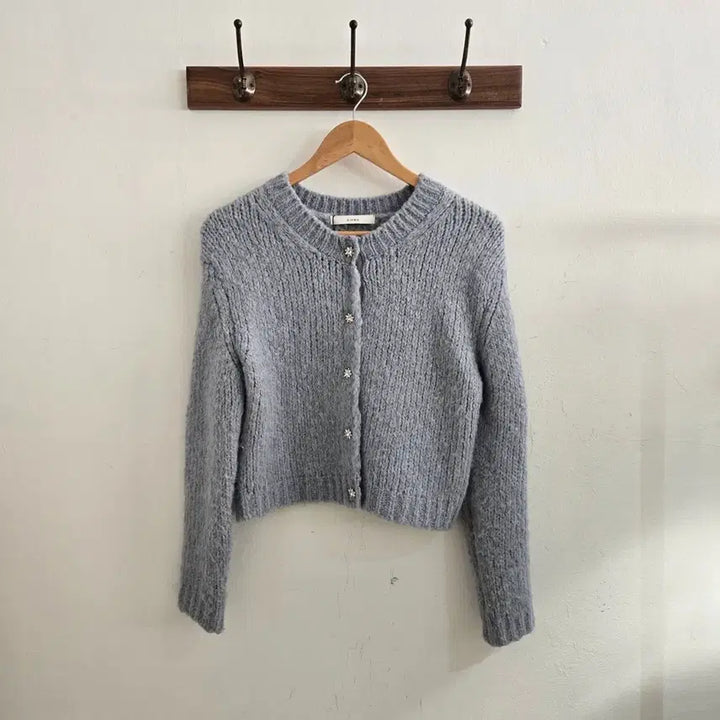 [BUNJANG] Sihwa Pastel Blue Knit Cardigan / Sihwa 시화 레디투웨어 가디건