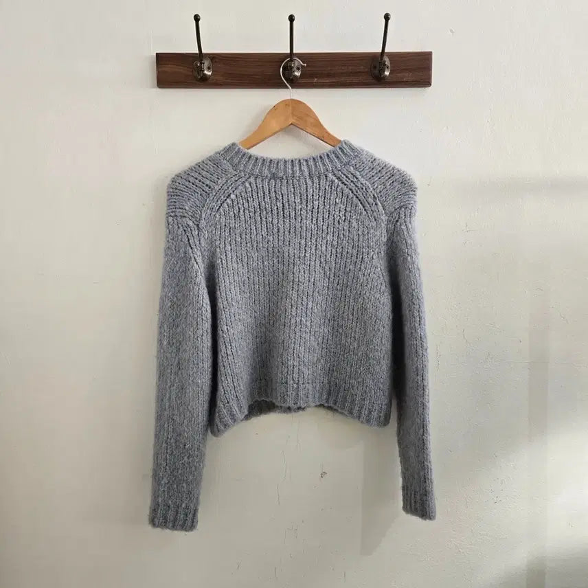 [BUNJANG] Sihwa Pastel Blue Knit Cardigan / Sihwa 시화 레디투웨어 가디건