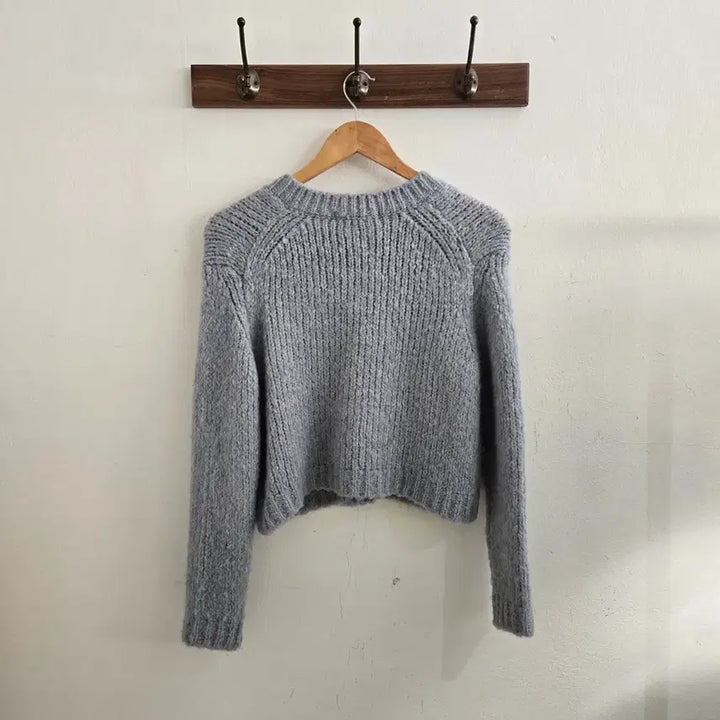 [BUNJANG] Sihwa Pastel Blue Knit Cardigan / Sihwa 시화 레디투웨어 가디건