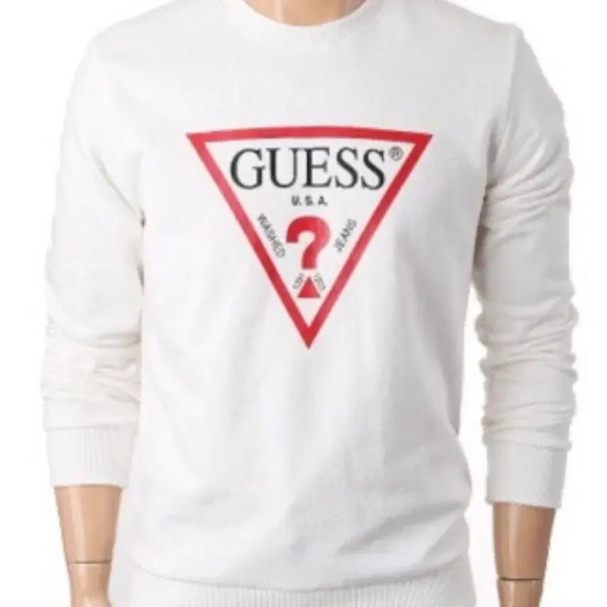 [BUNJANG] Guess Triangle Logo Sweatshirt / 게스 삼각 로고 맨투맨