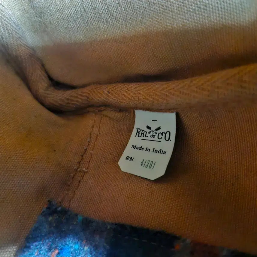 [BUNJANG] RRL Leather Trim Denim Briefcase Bag / RRL 가죽트림 데님 브리프케이스 가방