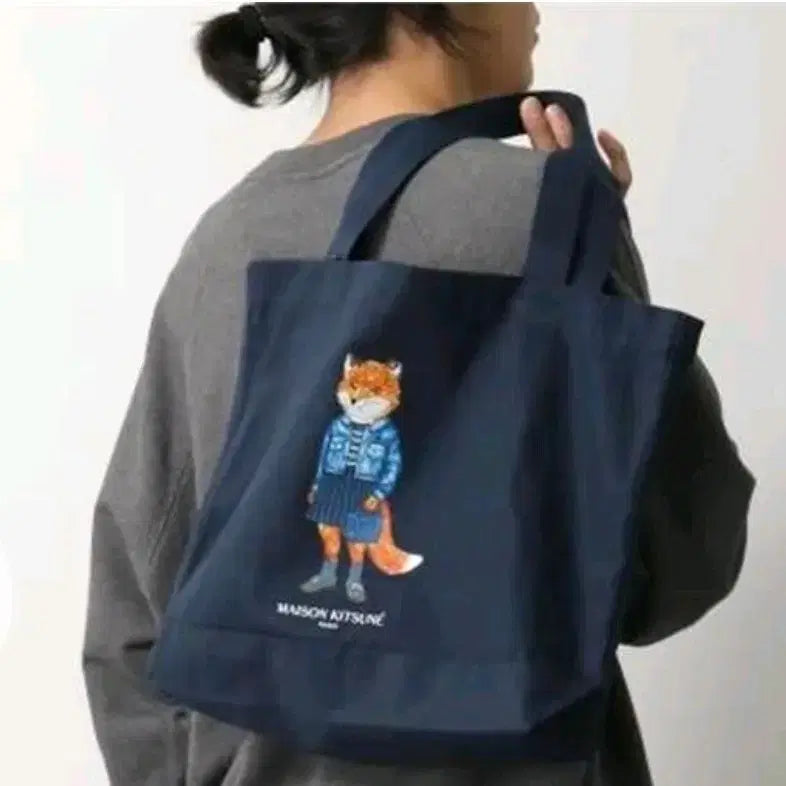 [BUNJANG] Maison Kitsune Canvas Tote Bag / 메종키츠네 가방 남녀공용 거의새것 (숄더백 에코백 캔버스백)