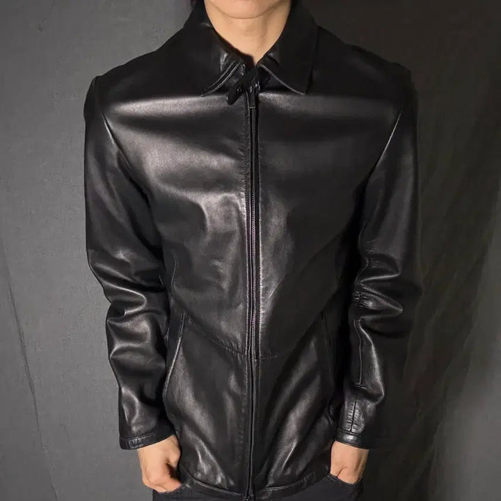 [BUNJANG] Armani Exchange Leather Jacket / 아르마니 익스체인지 가죽 자켓