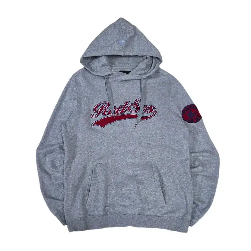 [BUNJANG] MLB Grey Lettering Hoodie Y2K Style / MLB 그레이 레터링 후드티 y2k