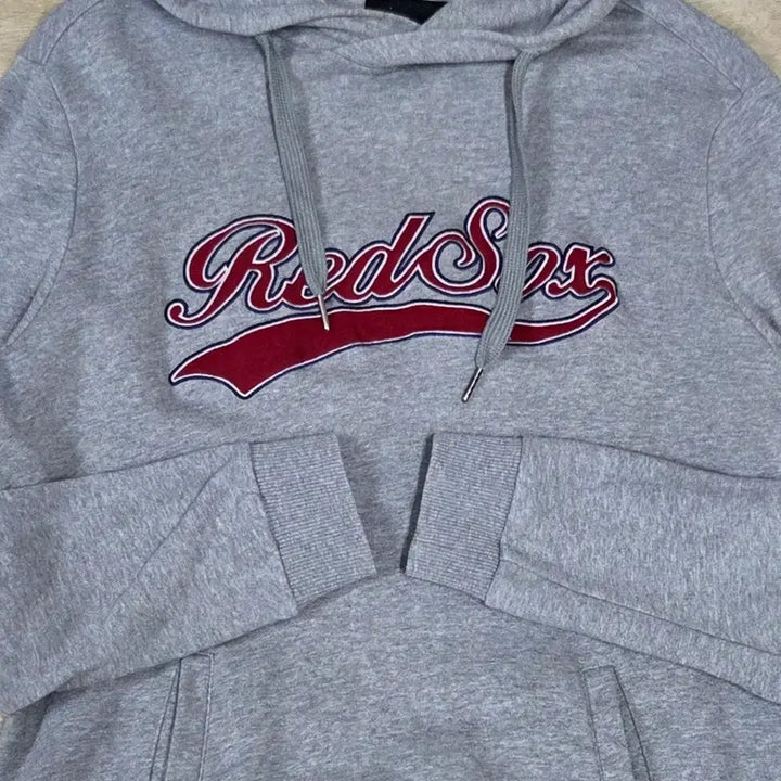 [BUNJANG] MLB Grey Lettering Hoodie Y2K Style / MLB 그레이 레터링 후드티 y2k